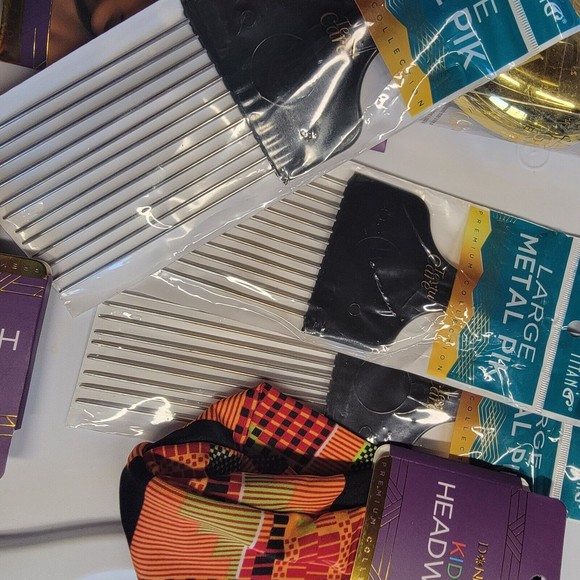 14  Donna Headband Du-Rag Silky Satin Annie Du-Rag Detanlger‎ Metal Pik Headwrap - Picture 6 of 10